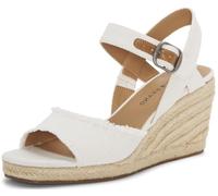 Lucky Brand Mindra - Espadrillas da donna con zeppa, bianco, 38.5 EU