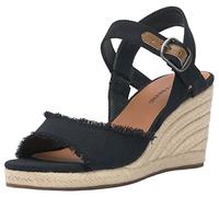 Lucky Brand Mindra, Sandali con Zeppa Donna, Denim Nero, 41.5 EU Larga