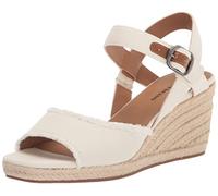 Lucky Brand Sandalo da donna con zeppa Mindra Espadrillas, bianco, 7 Wide