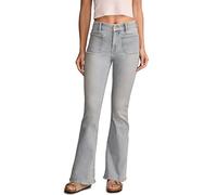 Lucky Brand Segnaposto Donna, Vergine, 27W x 30L, Vita alta Stevie Patch Pocket Flare