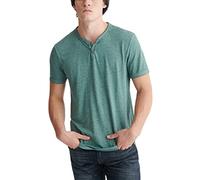 Lucky Brand Venice Burnout Notch Neck Tee Shirt T, Bug di Giugno, XL Uomo
