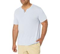 Lucky Brand Venice - Maglietta da Uomo Henley Burnout Button-Notch, Blu Fog, XL