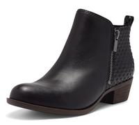 Lucky Brand Women's Basel Bootie Ankle Boot, Black/Black, 11