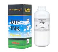 Lucky Bridge DTF - Inchiostro a pigmenti di alta qualità, 1000 ml, bianco per pellicole PET, per tutte le stampanti Epson DTF con testine di stampa come DX5 DX7 5113 XP600 I3200, ecc. (1000 ml)