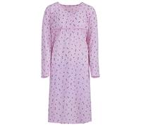 Lucky Camicia da Notte Donna Manica Lunga a Fiori, Farbe:Rosa, Größe-Damen:4XL