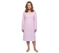 Lucky Camicia da Notte Donna Manica Lunga a Fiori, Farbe:Rosa, Größe-Damen:6XL
