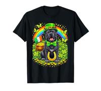 Lucky Cane Corso St Patrick’s Day Rainbow Shamrock Dog Lover Maglietta