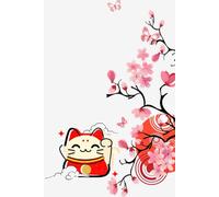 Lucky Cat Notebook: Invite Prosperity & Positivity: A 6x9 Inch Lined Notebook with 120 Pages for May you encounter only good things and be successful in everything you write.