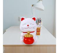Lucky Cat Piggy Bank Saving Pot Jar Prosperity Figurine Statua animale Feng Shui