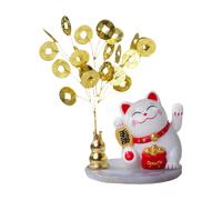 Lucky Cat Statue Decorazioni per auto Feng Shui Decorazione per la sala da