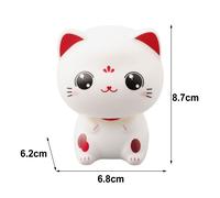 Lucky Cat Statuetta Auto Waving Alimentato Solare Perfetta per Buona Fortuna e R