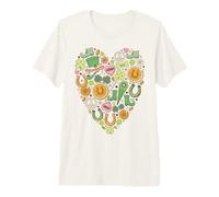 Lucky Charm Retro Good Fortune St Patrick's Day Heart Maglietta Premium