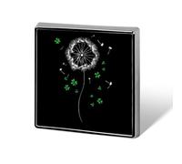 Lucky Clover Dente di Leone San Patrizio Distintivo Quadrato Simpatica Spilla Spille Spilla Distintivi per Zaino, Giacche Cappelli Decorazione