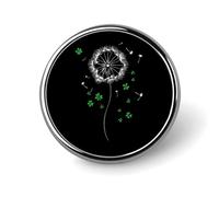 Lucky Clover Dente di Leone San Patrizio Distintivo Rotondo Simpatica Spilla Spille Spilla Distintivi per Zaino, Giacche Cappelli Decorazione