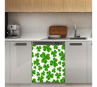 Lucky Clover - Magnete magnetico per lavastoviglie, San Patrizio, con pannello decorativo magnetico, per frigorifero, cucina, porta, 58,4 x 66 cm