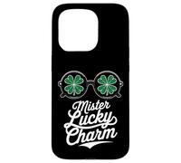 Lucky Clover Occhiali da sole St Patrick's Day Retro Custodia per iPhone 15 Pro