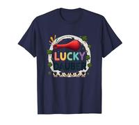 Lucky Dauber Bingos Charm Clover Gioco Notte Divertimento Maglietta, Uomo, Navy, XL