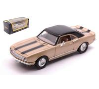 LUCKY DIE CAST LDC94216GD CHEVROLET CAMARO Z-28 1967 GOLD WITH BLACK STRIPES 1:4