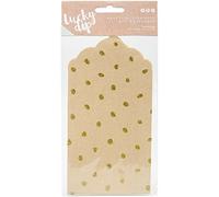 Lucky Dip Regalo Buste Kraft, W/Glitter Oro, 3,5 x 13,3 cm