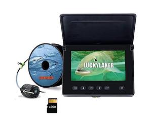 LUCKY Ecoscandaglio Videocamera per Pesca Subacquea DVR Fish Finder subacqueo LED a infrarossi Monitor LCD Portatile per Mare e Kayak