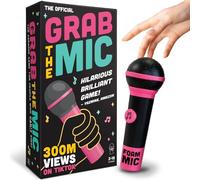 Lucky Egg Emozionante Prendi il microfono - Il gioco karaoke per famiglie di età superiore a 8 anni, 2-10 giocatori - Gioco da tavolo per cattivi cantanti - 250 cartoline con testi per divertenti sera