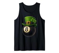 Lucky Eight 8 Ball Shirt with Shamrock And Four Leaf Clover Canotta