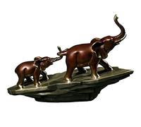 Lucky Elephant Statue Copper Wealth Elephant Sculpture Fengshui Wealth Figurine Regalo per la casa Decorazione Apertura della Decorazione Artistica per la casa.