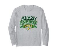 Lucky Energy Only 17 Marzo Irish Party Clover St Patricks Maglia a Manica