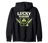 Lucky ER - Stetoscopio da Infermiera con Trifoglio Felpa con Cappuccio