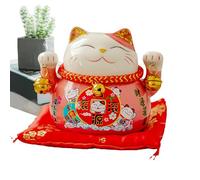 Lucky Feng Shui Cat, Feng Shui Fortune Lucky Cat | 11,4 cm Carino Gatto Ricchezza Gatto Fortunato Gatto Fortunato Decorazione Creativa Ceramica Decorazioni per la Casa Ornamenti Fortune Decorazioni