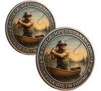 Lucky Fishing Coin-Good Luck Fisherman Metal Token,Good Luck Angler Collectible Keepsake,Men Women Angler Fishing Lucky Challenge Coins,Unique Gift for Fishing Enthusiasts