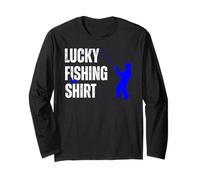 Lucky Fishing Dads Moms Go Carp Bass Fishing Night Fishing Maglia a Manica