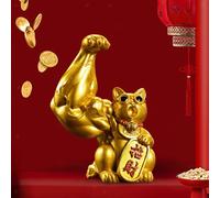 Lucky Fortune Cat Sculpture Feng Shui Statue per la decorazione del regalo