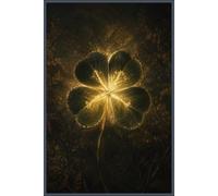 Lucky Four Leaf Clover Notebook: Vintage Botanical Lined Notebook: 80 Lined Pages | 6 x 9 Inches | Softcover Notebook