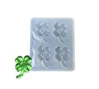 Lucky Four Leaf Clovers Craft Mold Robusto Silicone per Resina Art Accessori Pendenti Accessori Semplice Demolding Lavabile in Lavastoviglie Riutilizzabile Trifoglio Stampo per resina epossidica