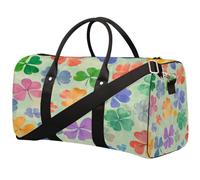 Lucky Four Leafclover - Borsone da viaggio pieghevole, impermeabile, per sport, palestra, con spallacci