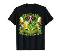 Lucky German Shorthaired Pointer St Patrick’s Day Shamrock Maglietta