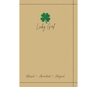 Lucky Girl four leaf clover notepad