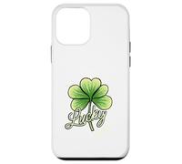 Lucky Girl Green Shamrock Tre foglie Design del trifoglio Custodia per iPhone 12 mini