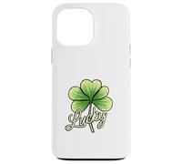 Lucky Girl Green Shamrock Tre foglie Design del trifoglio Custodia per iPhone 13 Pro Max