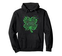 Lucky Glitch Four Leaf Clover Cyberpunk Circuit Board Gamer Felpa con Cappuccio