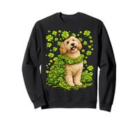 Lucky Goldendoodle con Shamrocks St Patricks Day Dog Felpa
