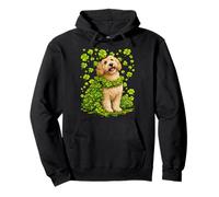Lucky Goldendoodle con Shamrocks St Patricks Day Dog Felpa con Cappuccio