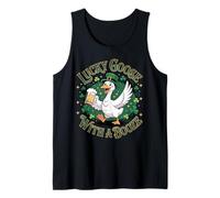 Lucky Goose con Booze St Patricks Day Irlanda Trifoglio Canotta