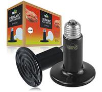 LUCKY HERP Confezione da 2 emettitori di calore in ceramica da 75 W, lampade riscaldanti per rettili, lampada riscaldante in ceramica per rettili, anfibi, pollo, cane, gatto