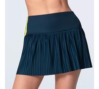 Lucky in Love Racer Rib Pleated Gonna Donna blu scuro