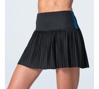 Lucky in Love Racer Rib Pleated Gonna Donna-Nero nero, Taglia: M