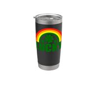 Lucky Irish Four Leaf Clover Irlanda St Patricks Day Rainbow Bicchiere termico in acciaio inox doppia parete