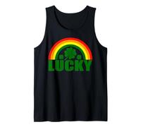 Lucky Irish Four Leaf Clover Irlanda St Patricks Day Rainbow Canotta