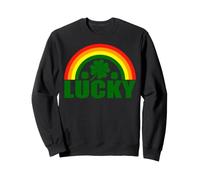 Lucky Irish Four Leaf Clover Irlanda St Patricks Day Rainbow Felpa
